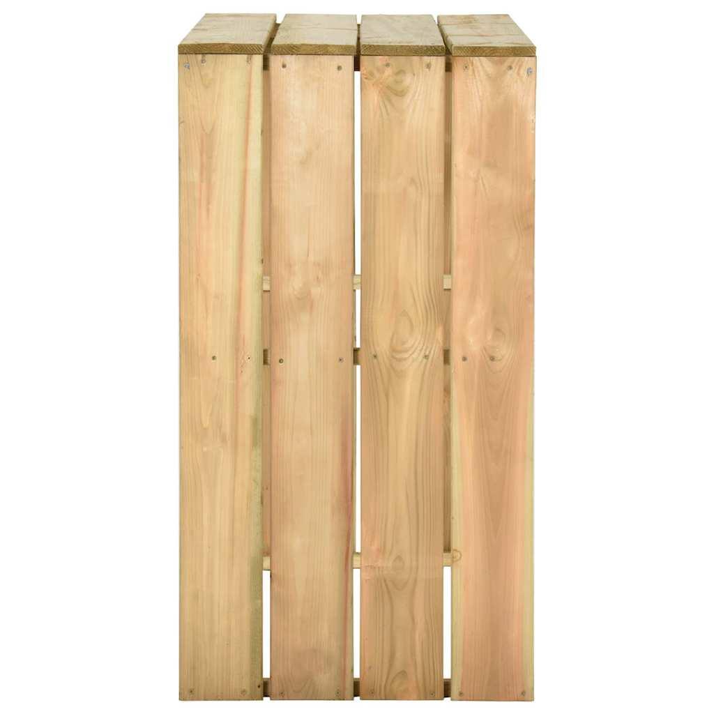 Mesa de bar de madera de pino impregnada 100x60x110 cm