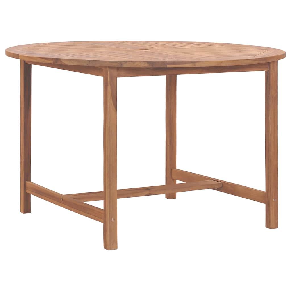 Mesa de comedor para jardín madera maciza de teca 120x70x77 cm