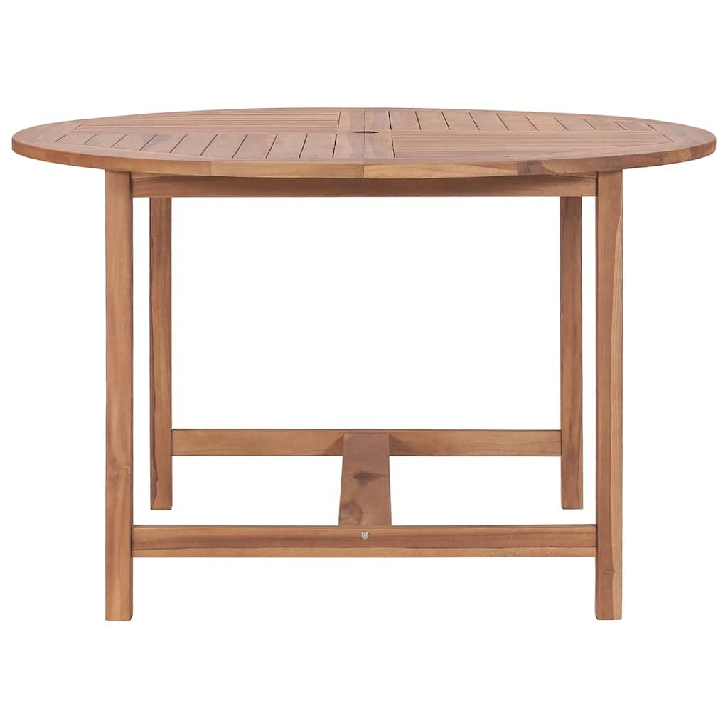 Mesa de comedor para jardín madera maciza de teca 120x70x77 cm