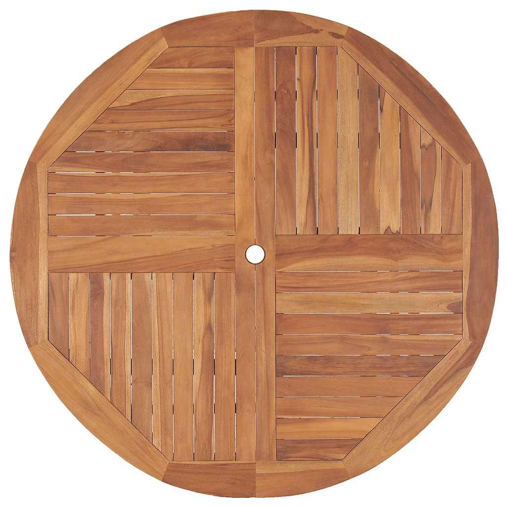 Mesa de comedor para jardín madera maciza de teca 120x70x77 cm