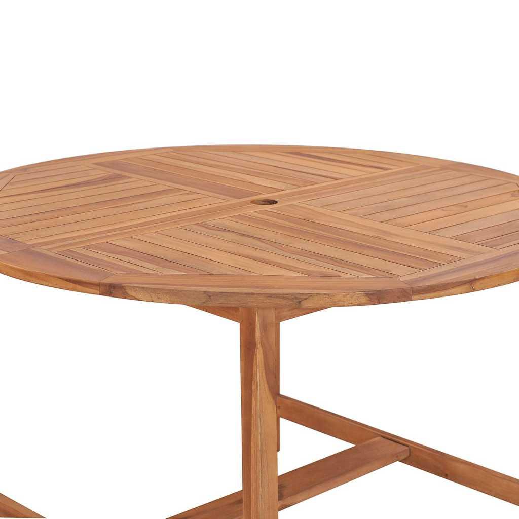 Mesa de comedor para jardín madera maciza de teca 120x70x77 cm