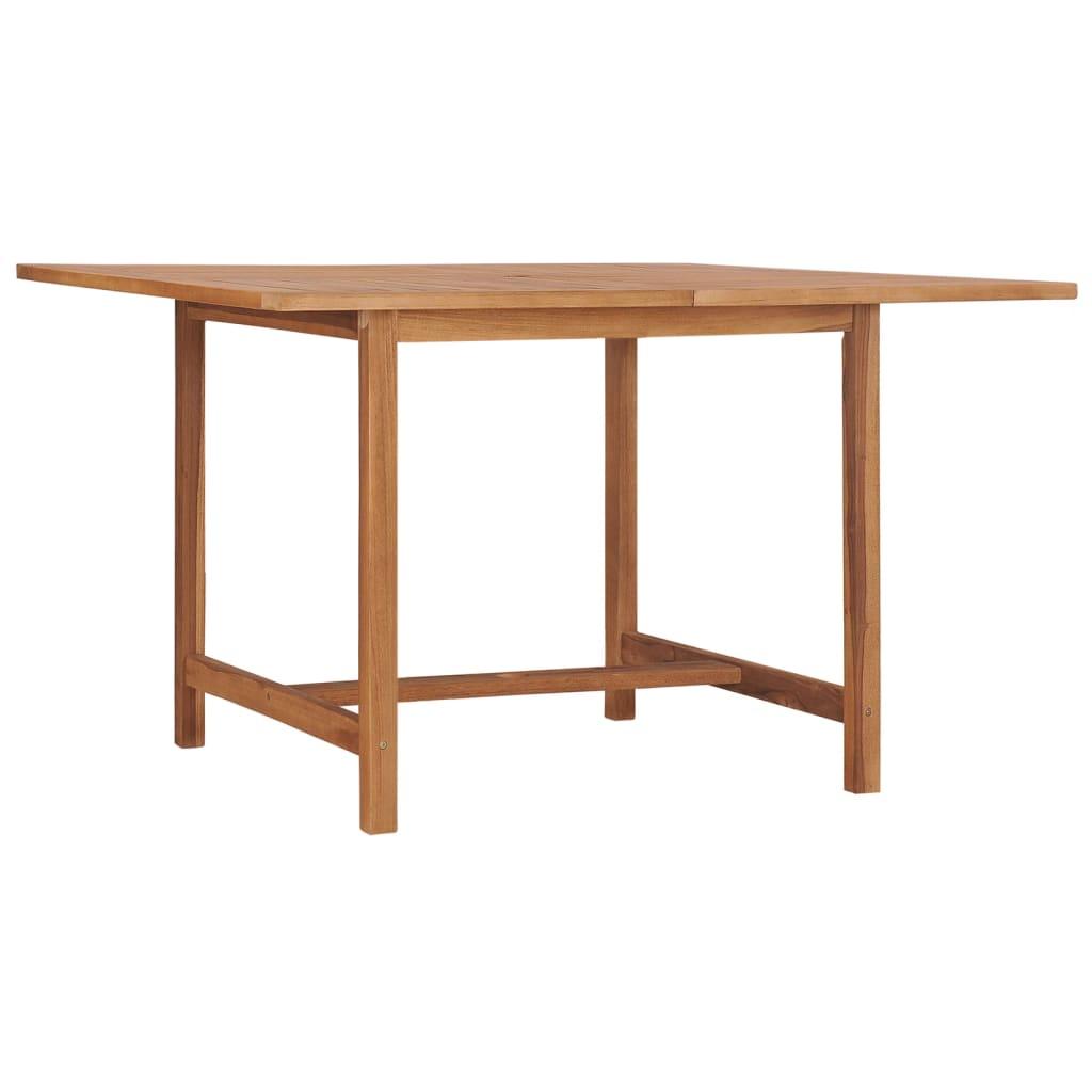Mesa de comedor para jardín madera maciza de teca 120x70x77 cm