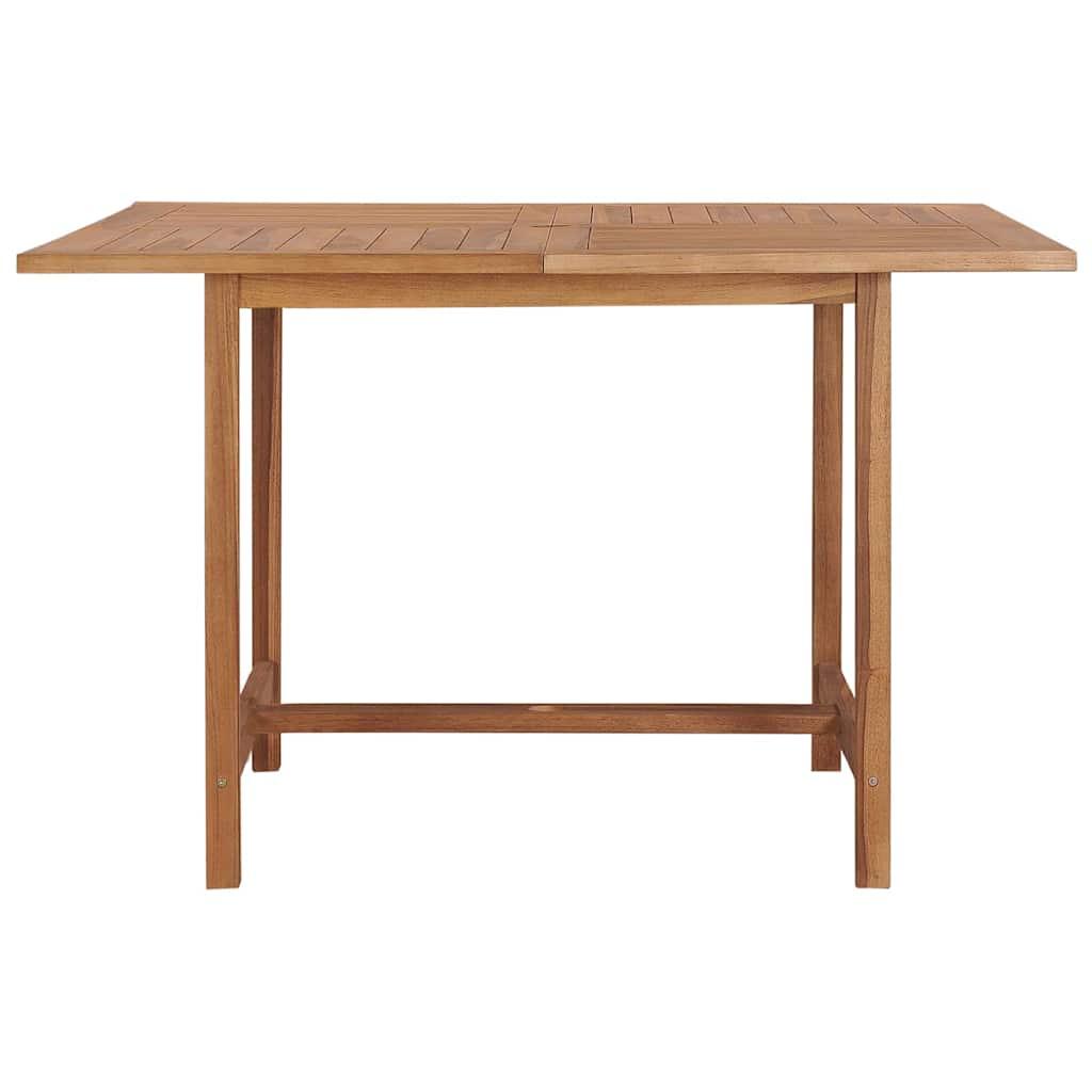 Mesa de comedor para jardín madera maciza de teca 120x70x77 cm