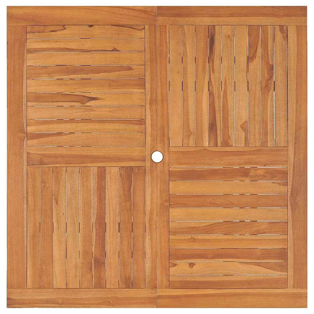 Mesa de comedor para jardín madera maciza de teca 120x70x77 cm