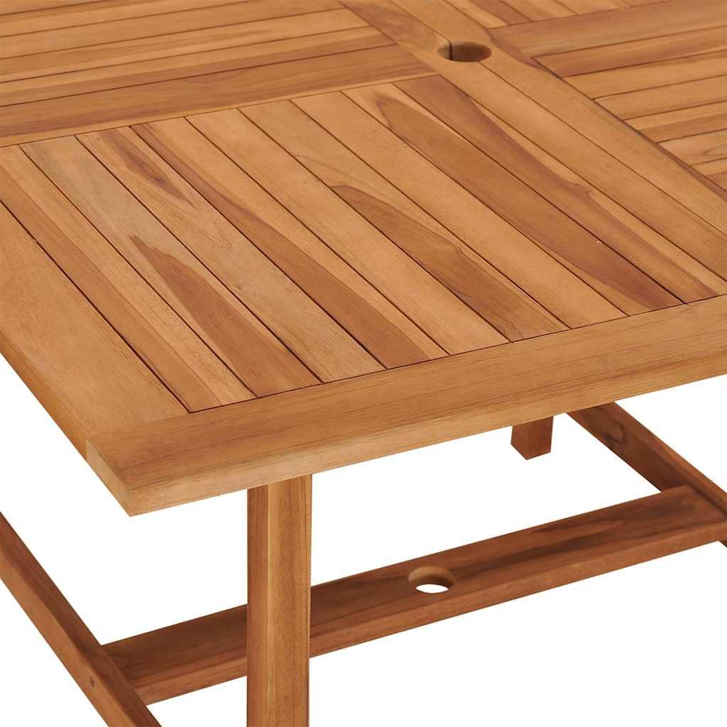 Mesa de comedor para jardín madera maciza de teca 120x70x77 cm