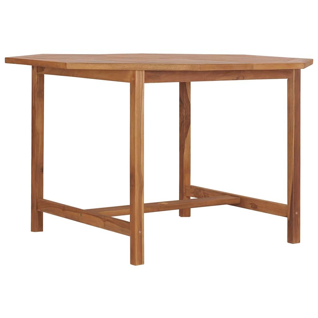 Mesa de comedor para jardín madera maciza de teca 120x70x77 cm