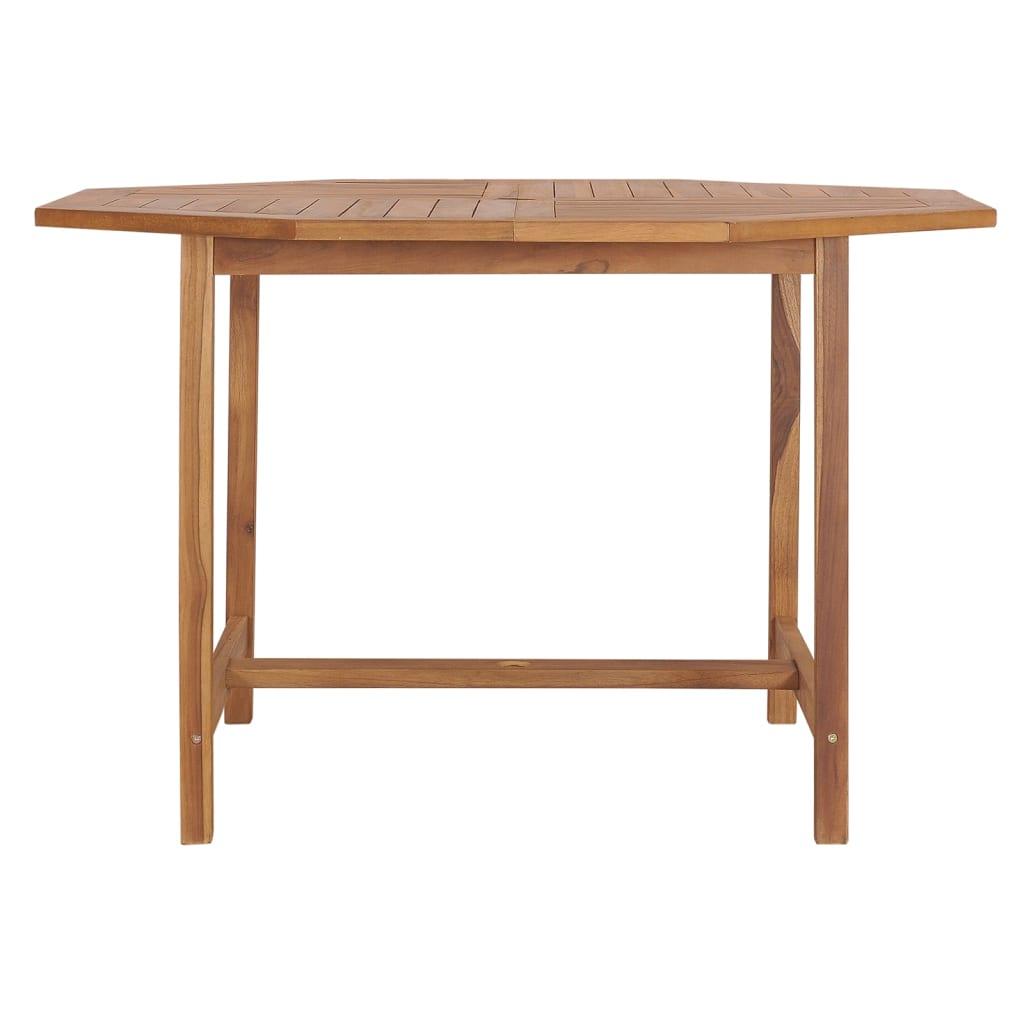 Mesa de comedor para jardín madera maciza de teca 120x70x77 cm