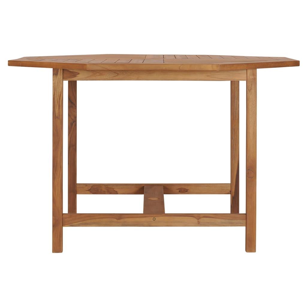 Mesa de comedor para jardín madera maciza de teca 120x70x77 cm