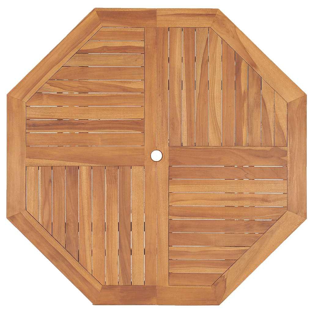 Mesa de comedor para jardín madera maciza de teca 120x70x77 cm