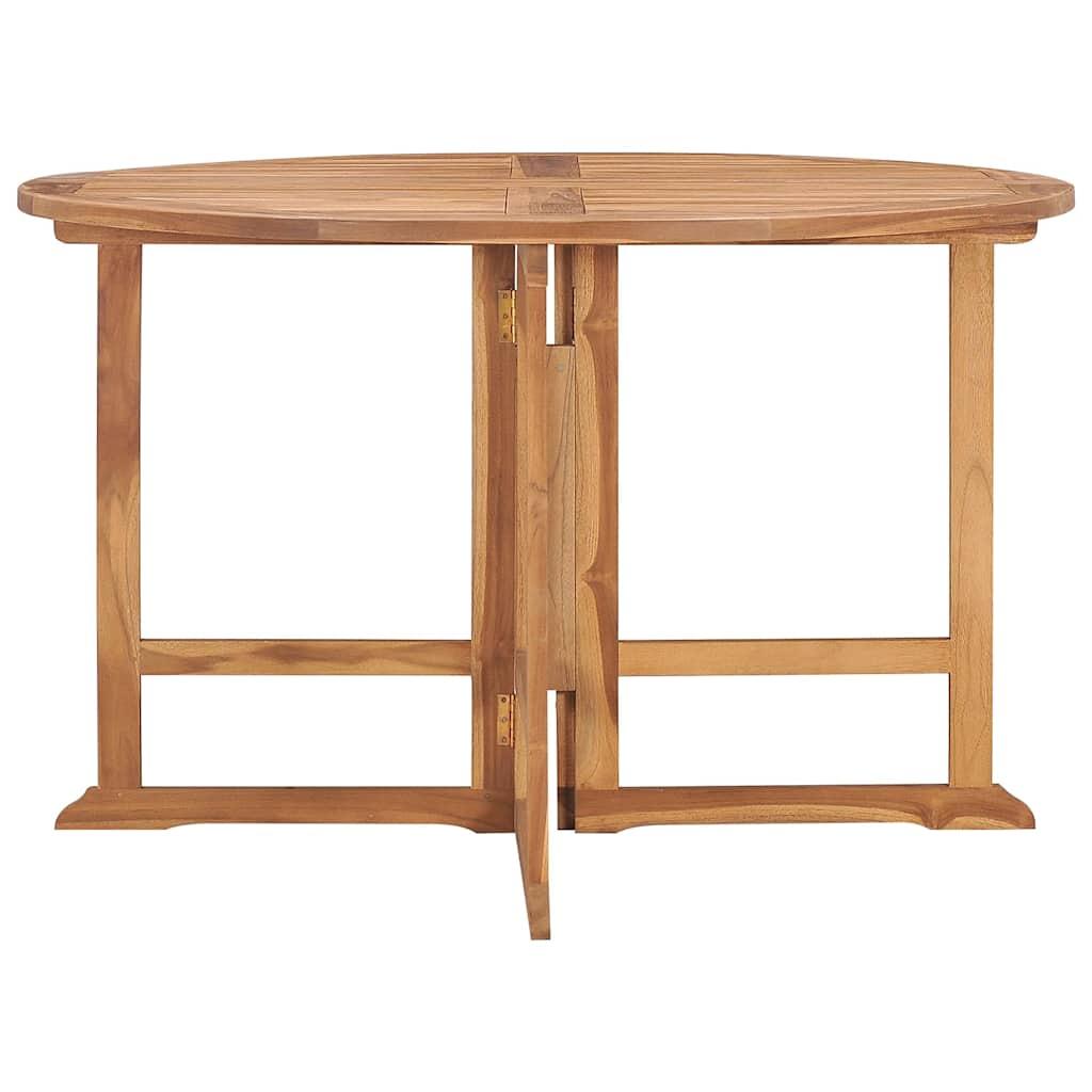 Mesa de comedor de jardín plegable teca maciza 110x110x75 cm