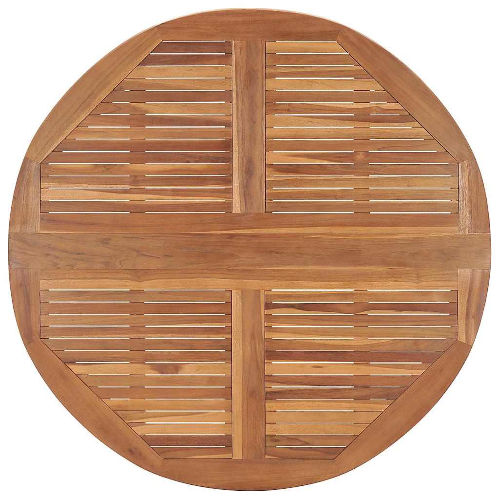 Mesa de comedor de jardín plegable teca maciza 110x110x75 cm
