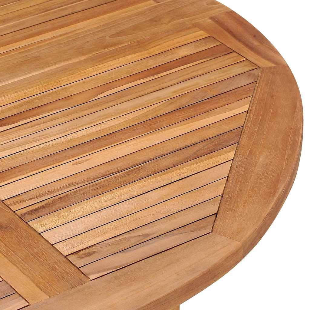 Mesa de comedor de jardín plegable teca maciza 110x110x75 cm