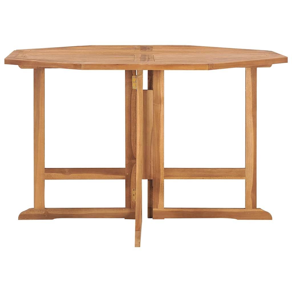 Mesa de comedor de jardín plegable teca maciza