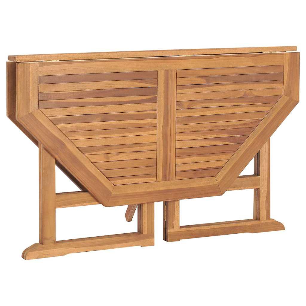 Mesa de comedor de jardín plegable teca maciza