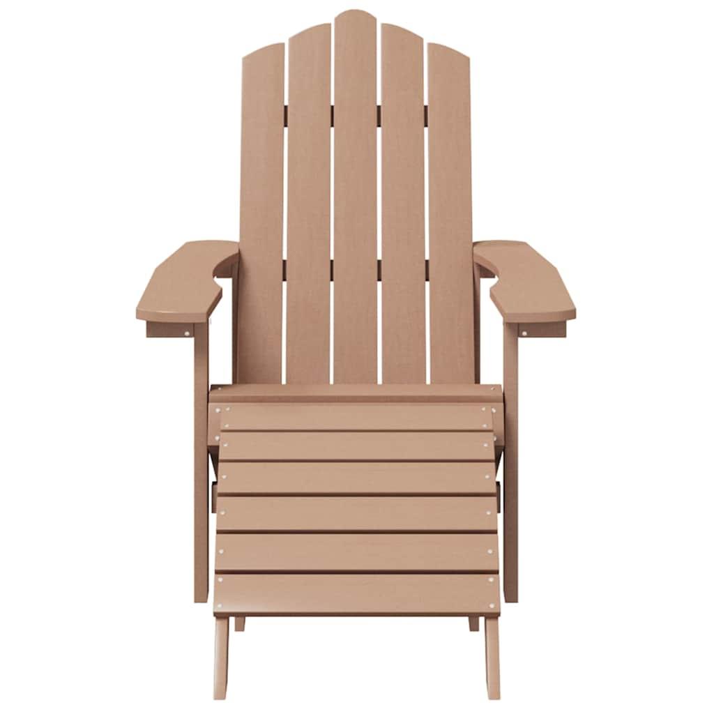 Silla de jardín Adirondack con reposapiés HDPE