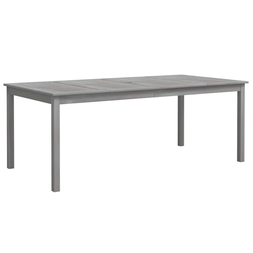 Mesa de jardín madera maciza acacia negro y marrón 123x60x74 cm