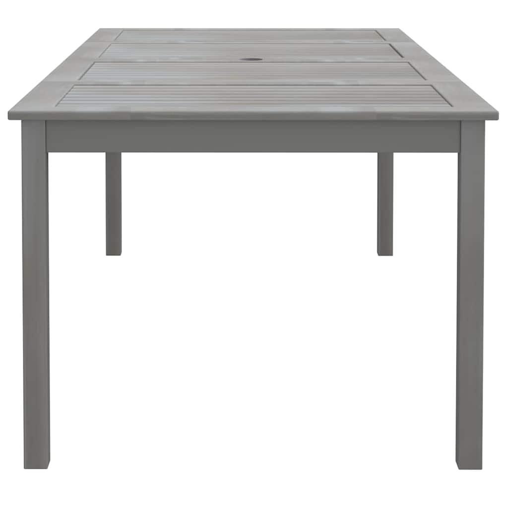 Mesa de jardín madera maciza acacia negro y marrón 123x60x74 cm