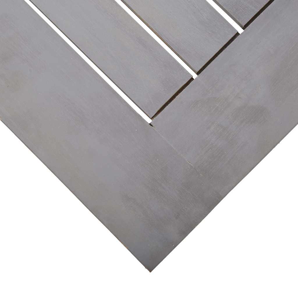 Mesa de jardín madera maciza acacia negro y marrón 123x60x74 cm