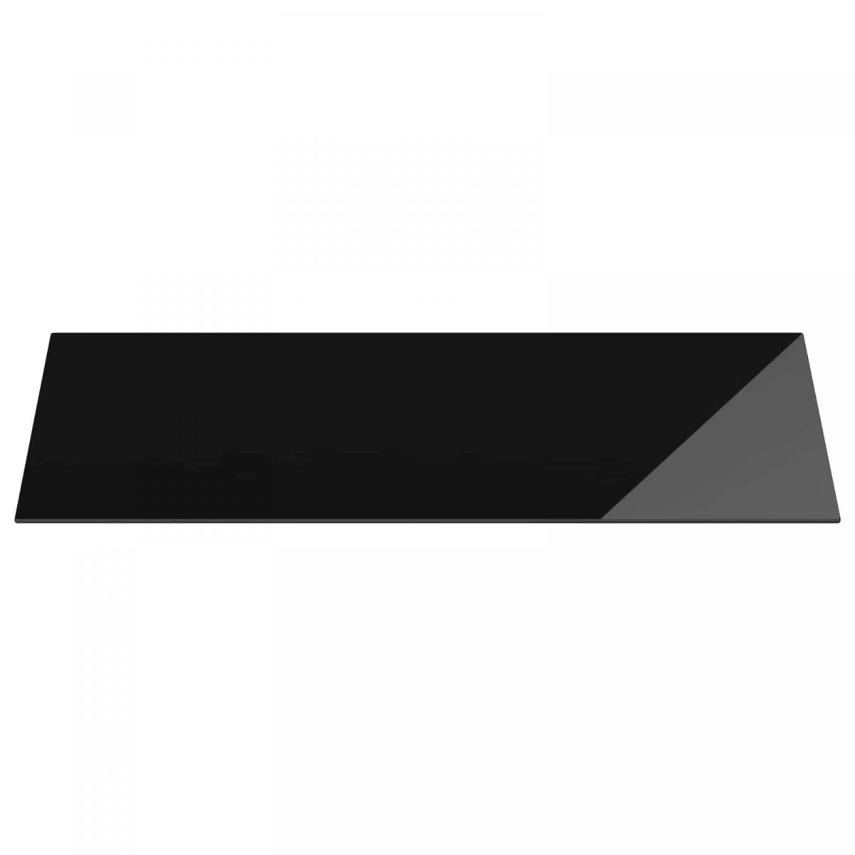 Encimera 4 uds. Negro vidrio templado