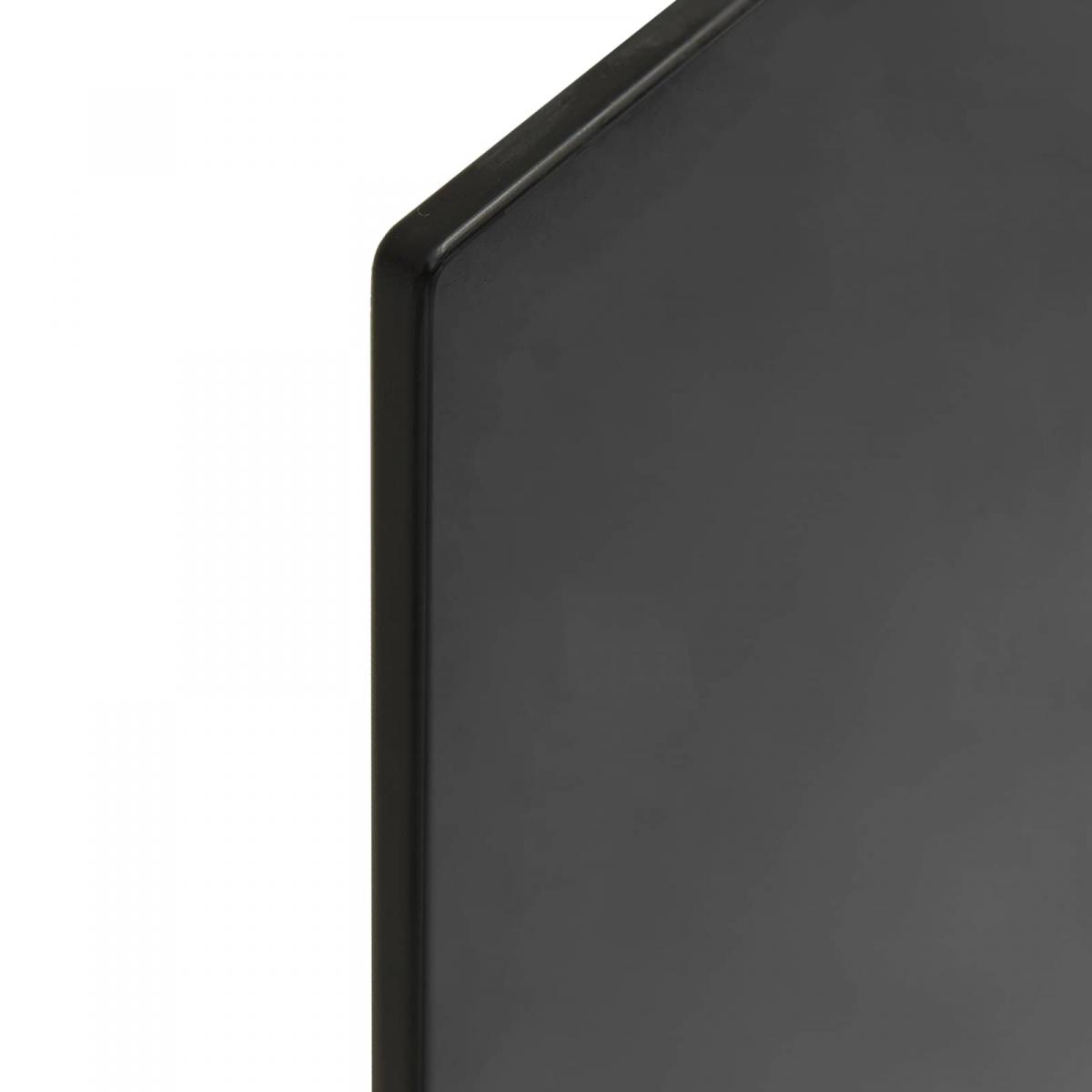 Encimera 4 uds. Negro vidrio templado