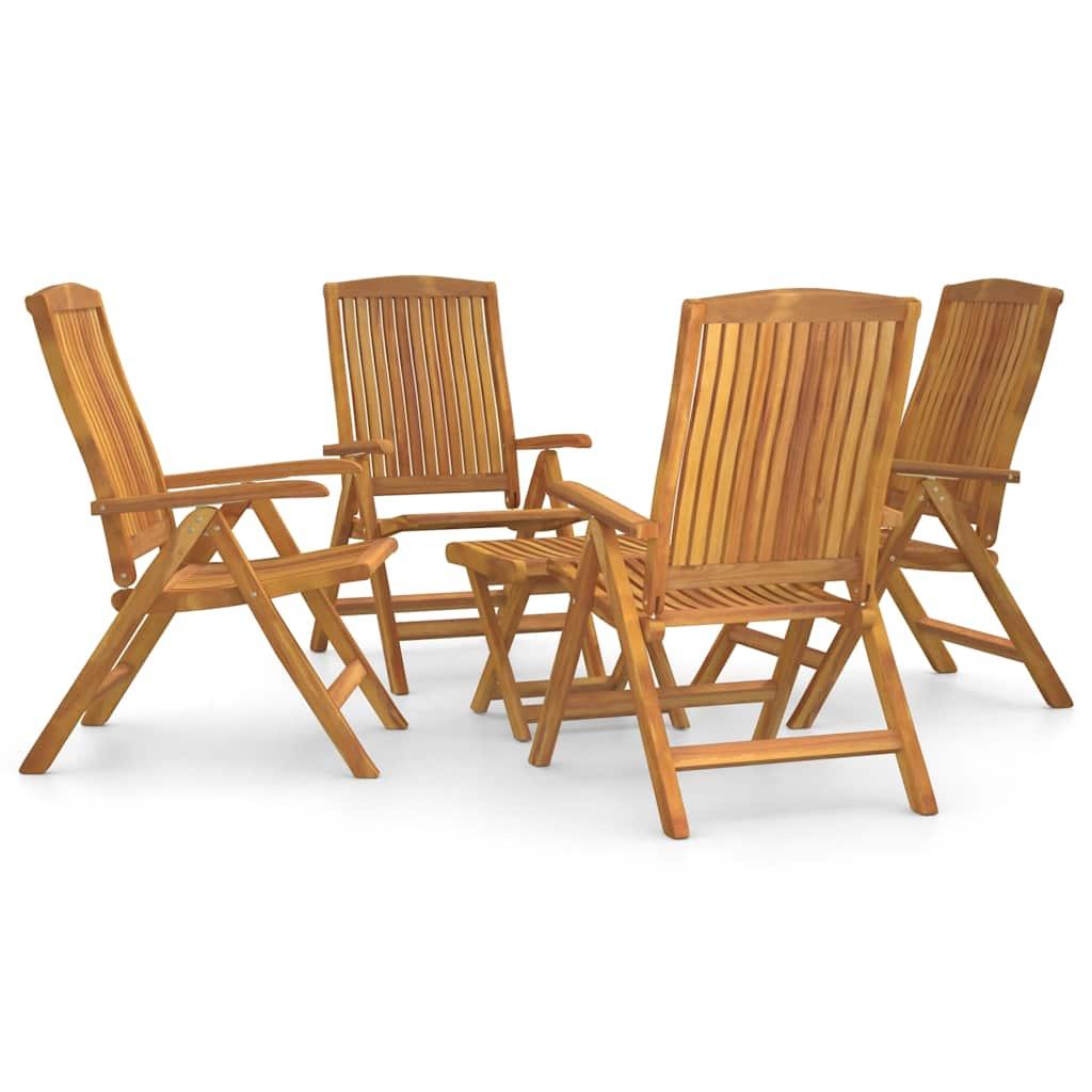 Juego de muebles de jardín 5 piezas madera maciza teca