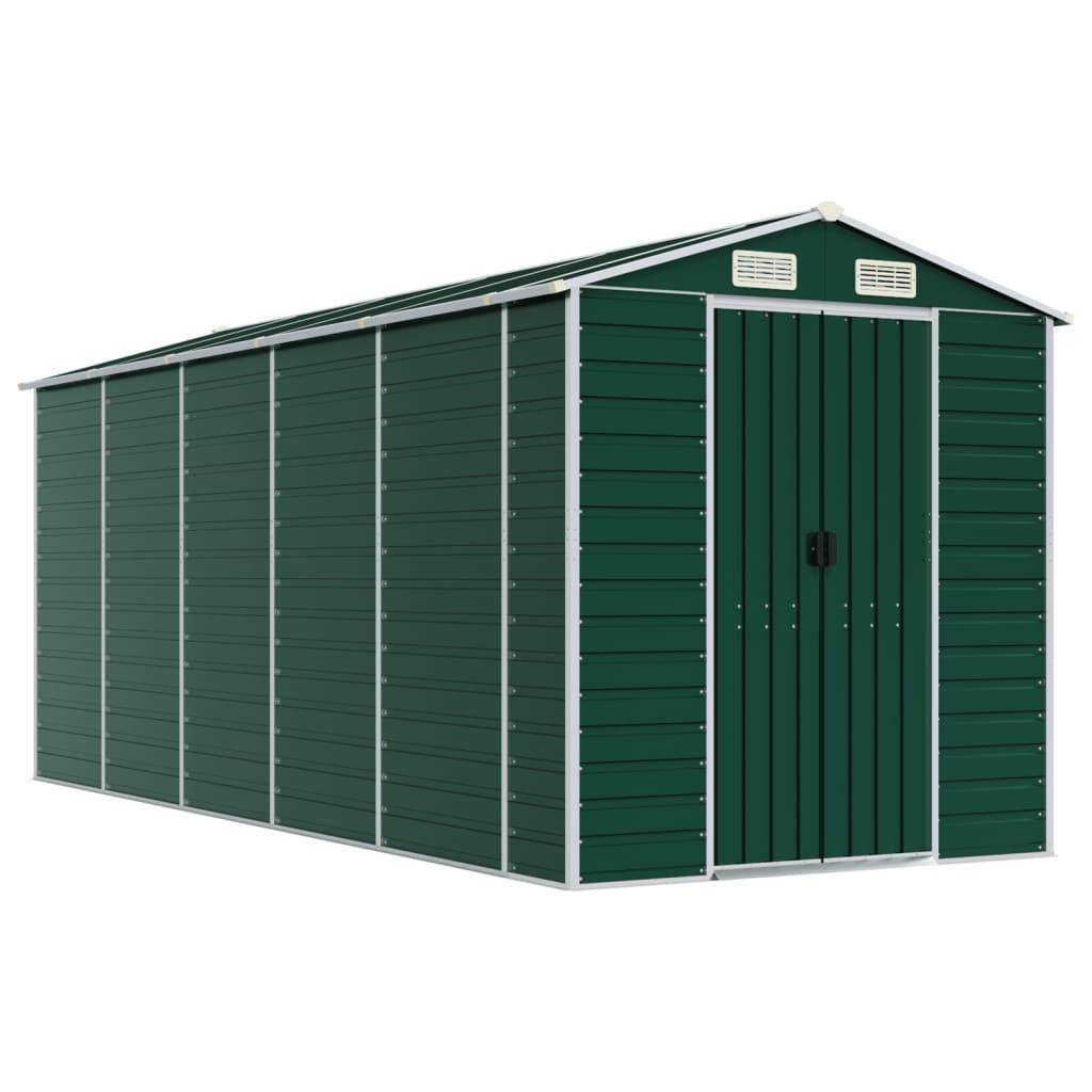 Cobertizo de jardín acero galvanizado antracita 191x470x198 cm