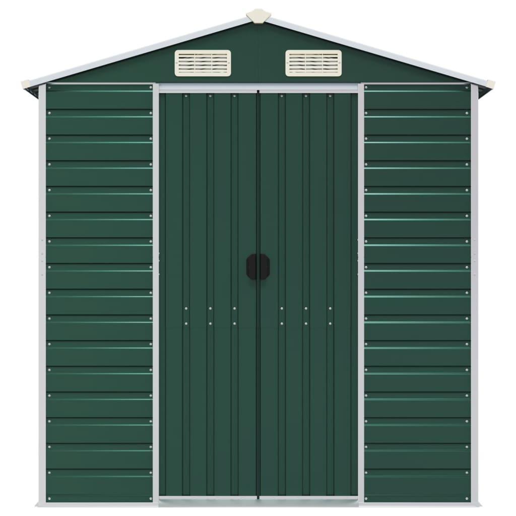 Cobertizo de jardín acero galvanizado antracita 191x470x198 cm