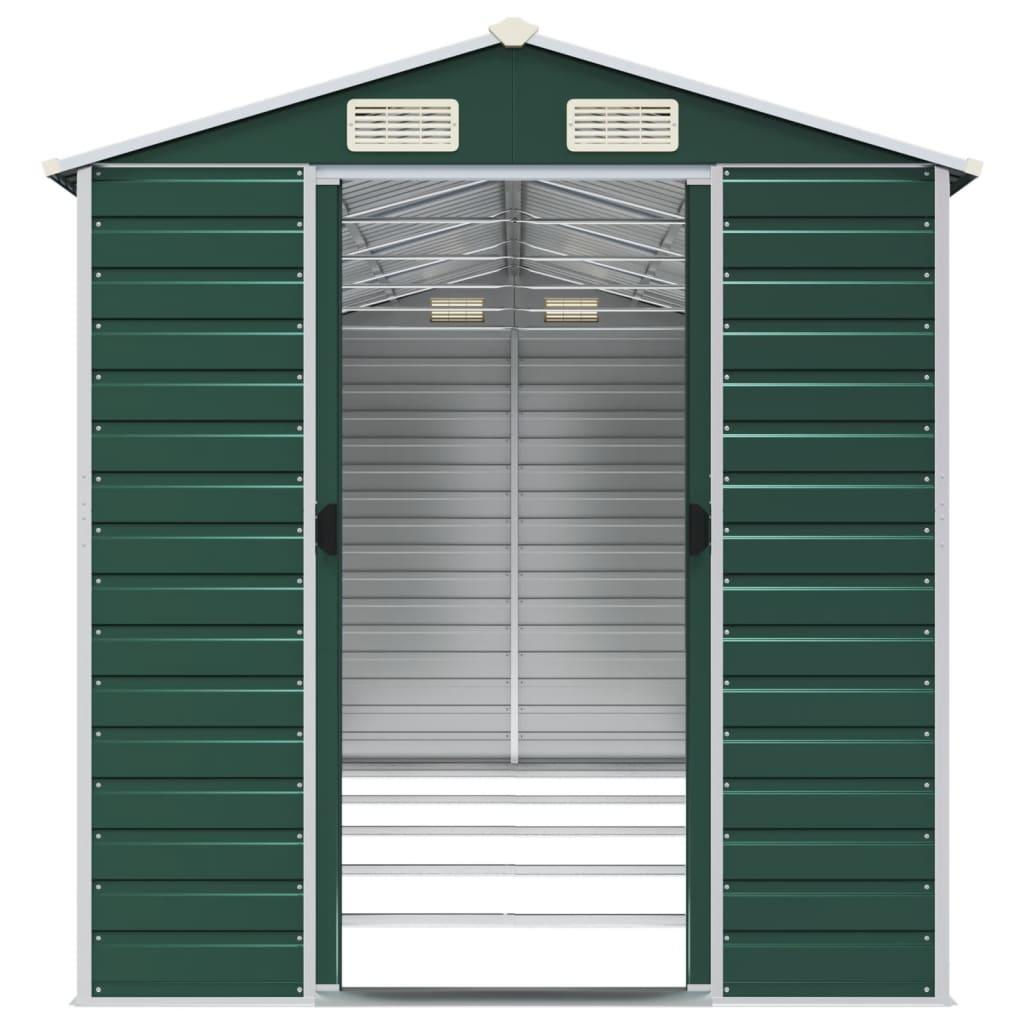 Cobertizo de jardín acero galvanizado antracita 191x470x198 cm