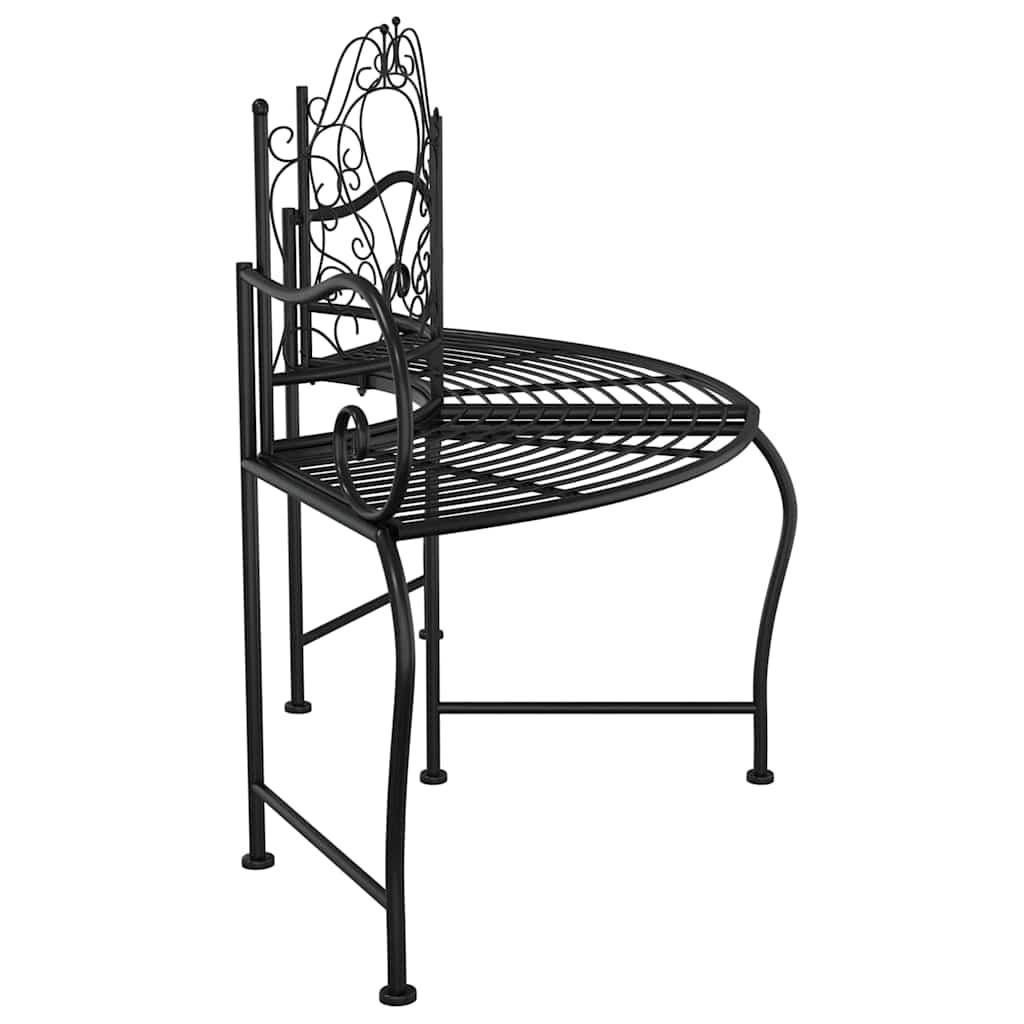 Banco de jardín de acero marrón envejecido 132 cm