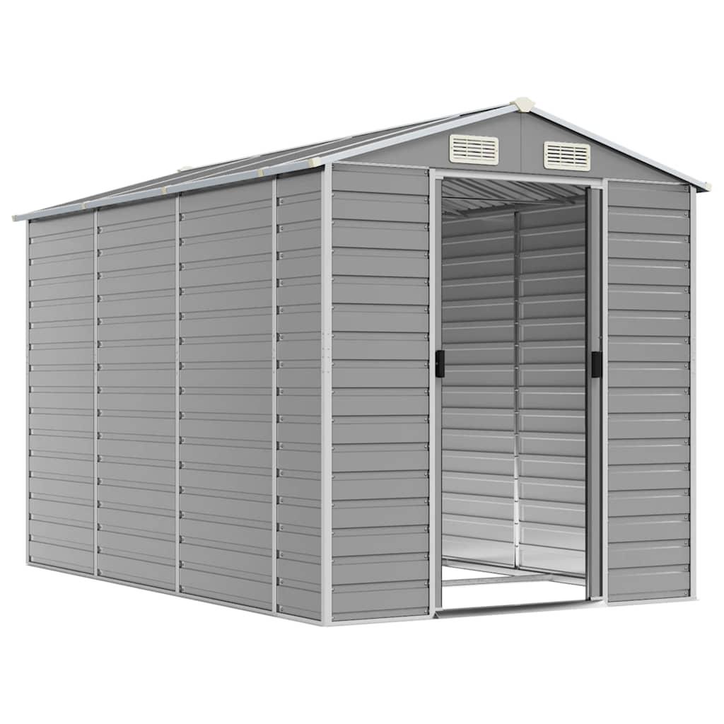 Caseta de jardín acero galvanizado marrón claro 191x810x198 cm