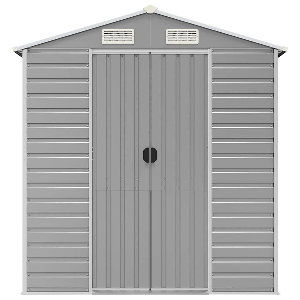 Caseta de jardín acero galvanizado marrón claro 191x810x198 cm