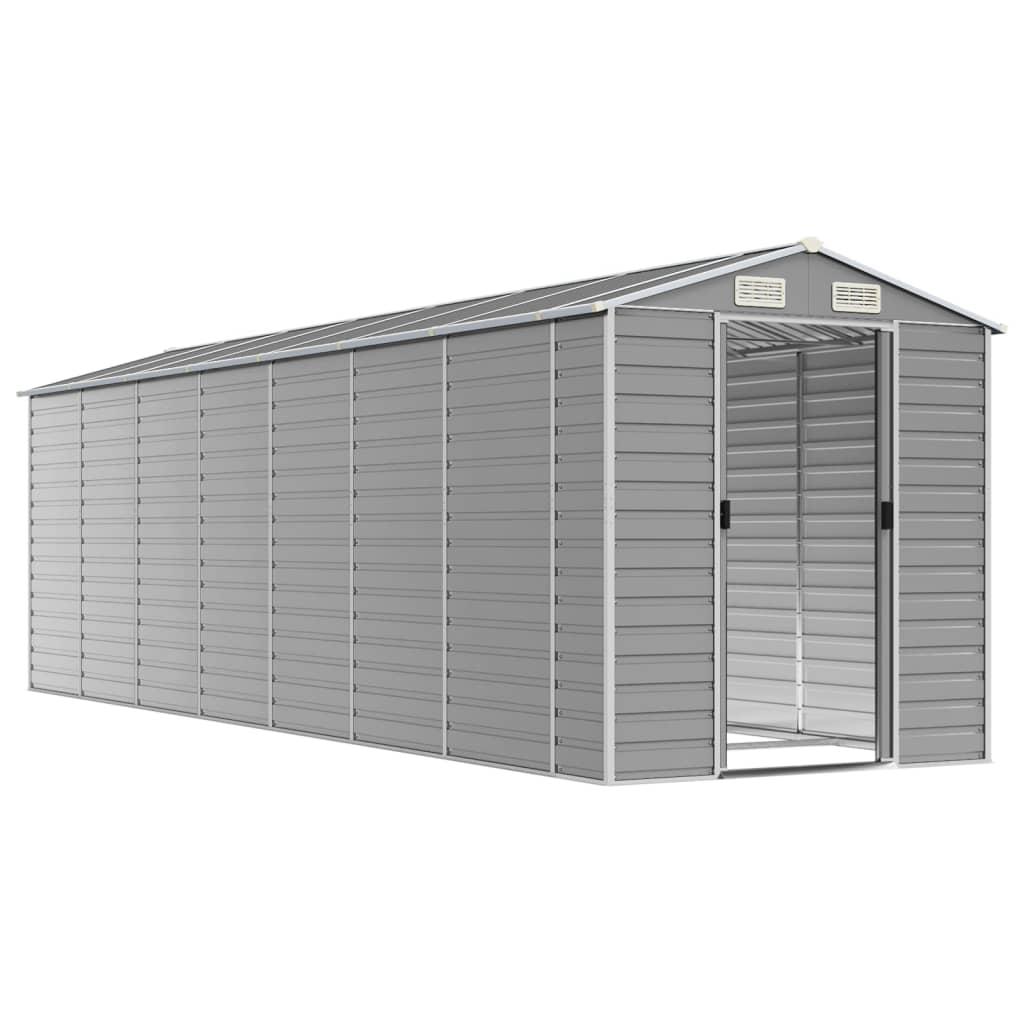 Caseta de jardín acero galvanizado marrón claro 191x810x198 cm