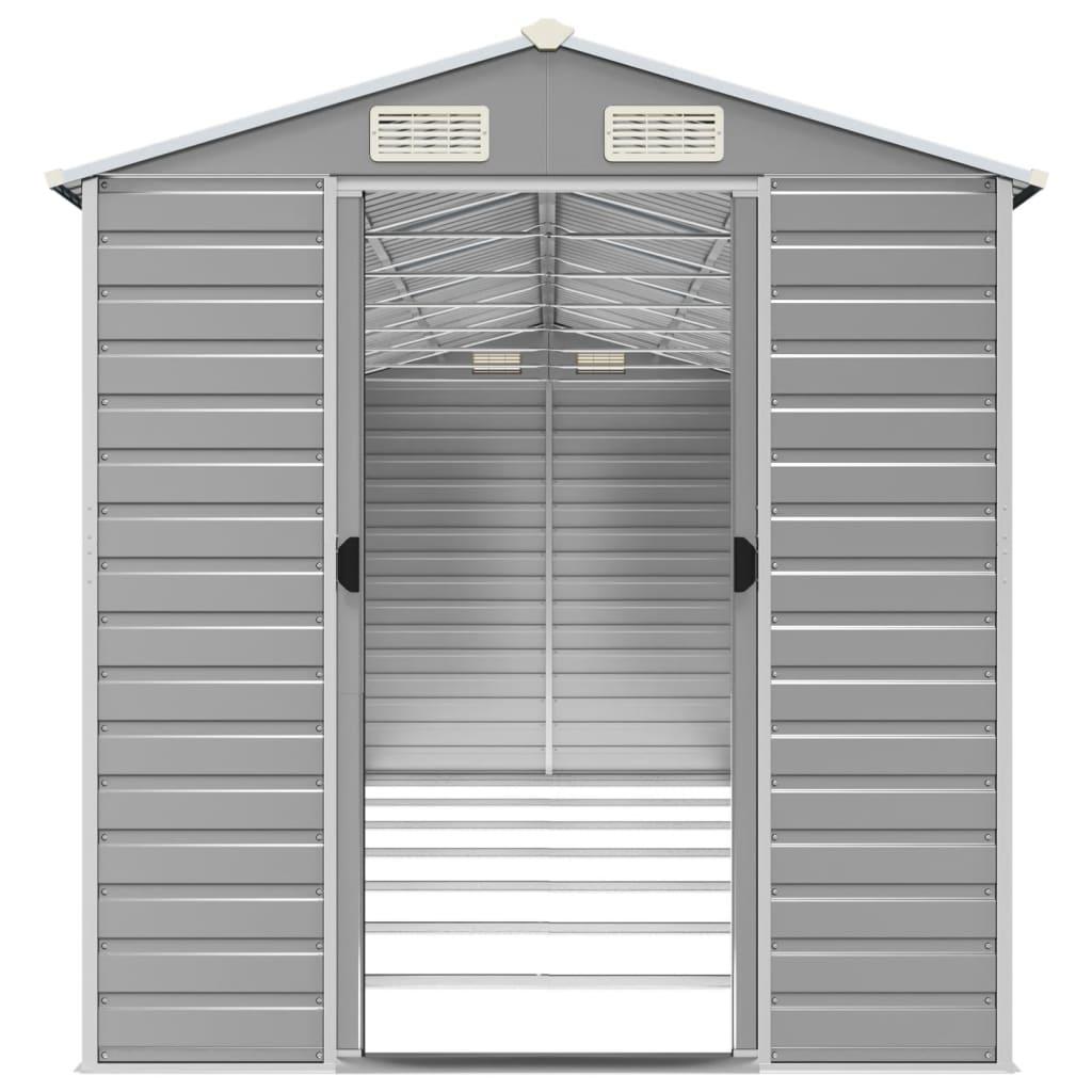 Caseta de jardín acero galvanizado marrón claro 191x810x198 cm