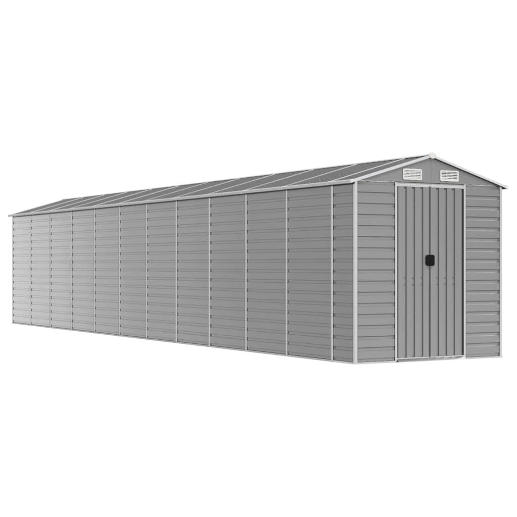 Caseta de jardín acero galvanizado marrón claro 191x810x198 cm