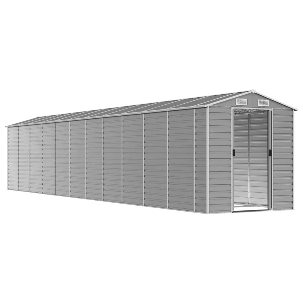 Caseta de jardín acero galvanizado marrón claro 191x810x198 cm