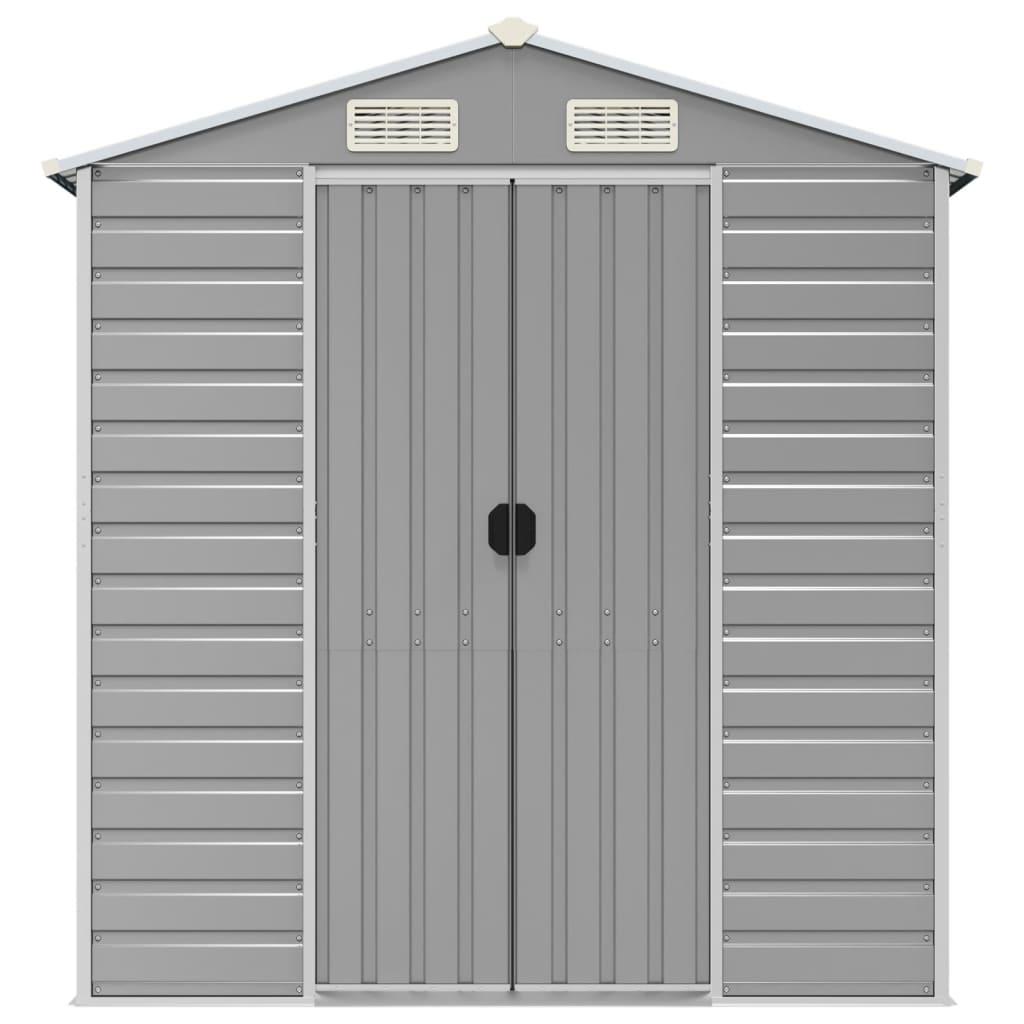 Caseta de jardín acero galvanizado marrón claro 191x810x198 cm