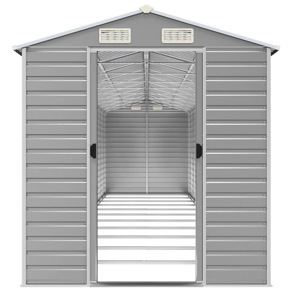 Caseta de jardín acero galvanizado marrón claro 191x810x198 cm