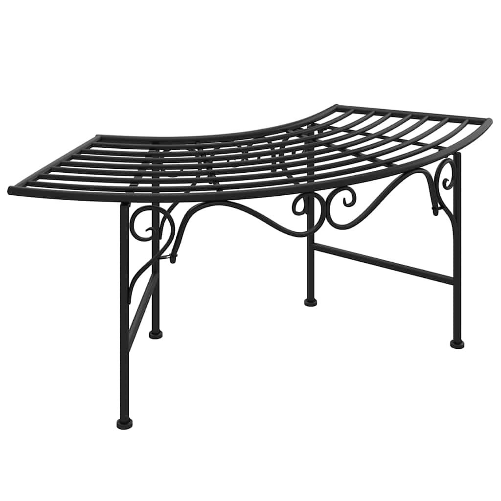Banco de jardín de acero marrón envejecido 132 cm