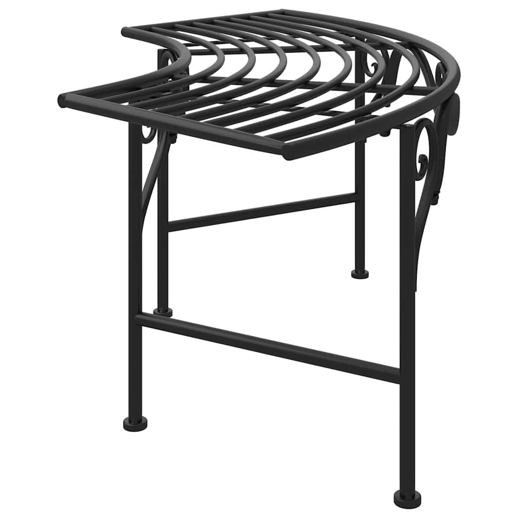 Banco de jardín de acero marrón envejecido 132 cm