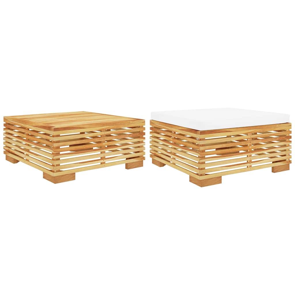 Juego de muebles de jardín 2 piezas madera maciza de teca
