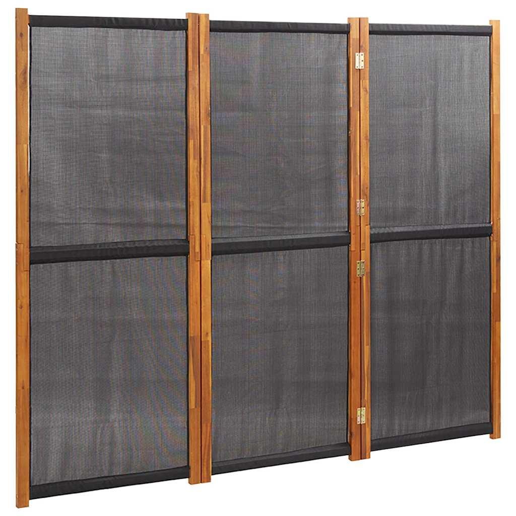 Biombo divisor de 3 paneles gris antracita 120x180 cm