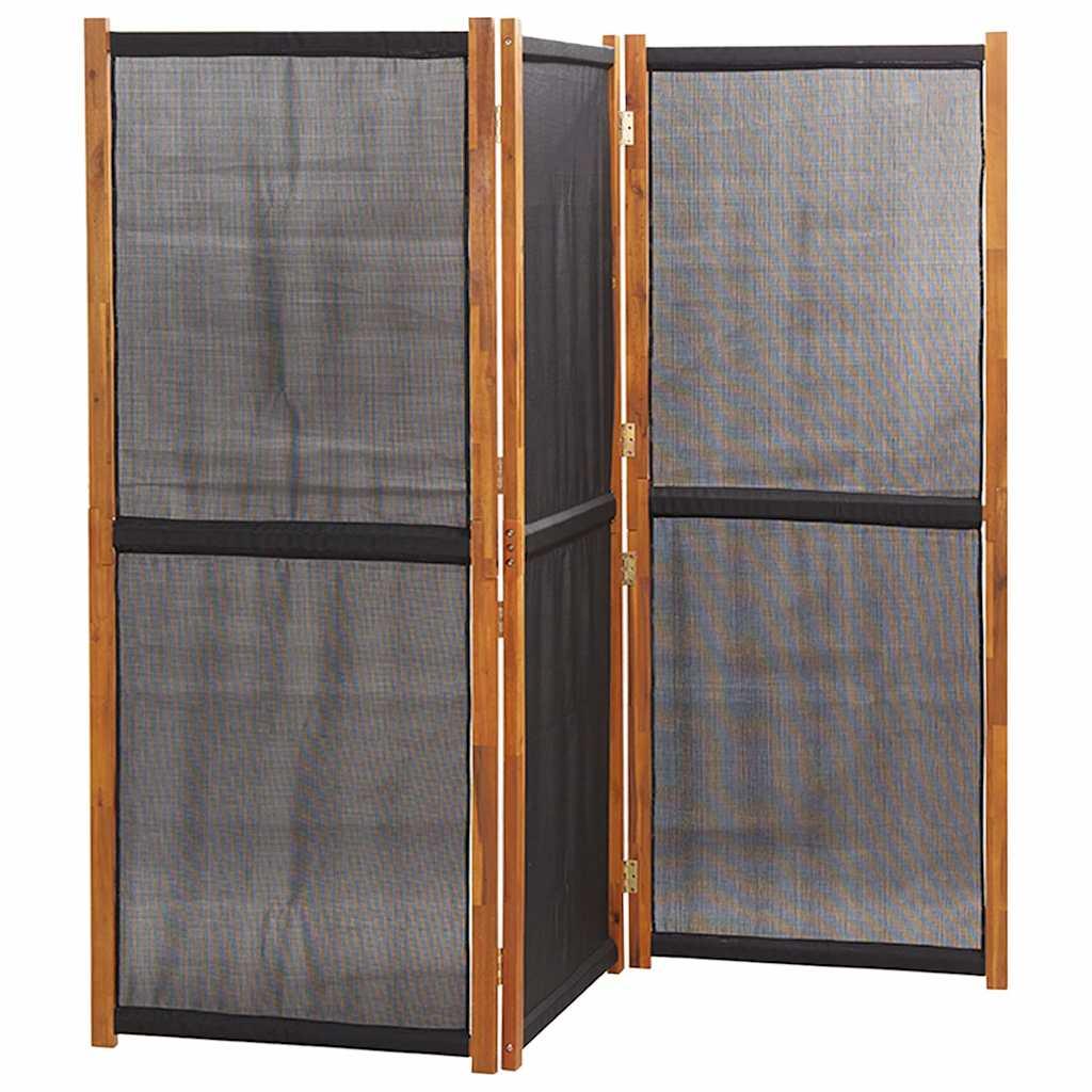 Biombo divisor de 3 paneles gris antracita 120x180 cm