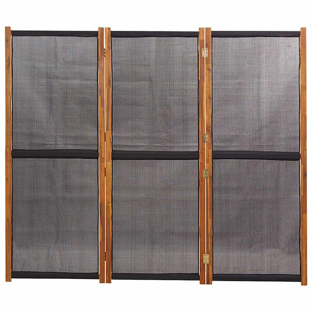 Biombo divisor de 3 paneles gris antracita 120x180 cm