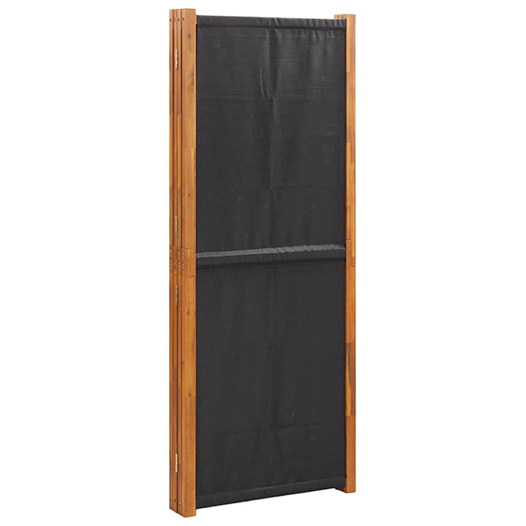Biombo divisor de 4 paneles gris antracita 200x180 cm