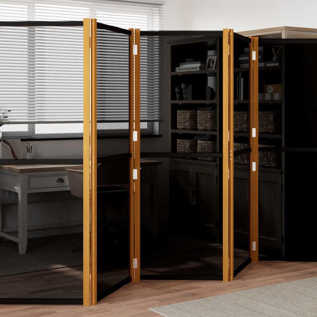 Biombo divisor de 6 paneles gris antracita 240x180 cm