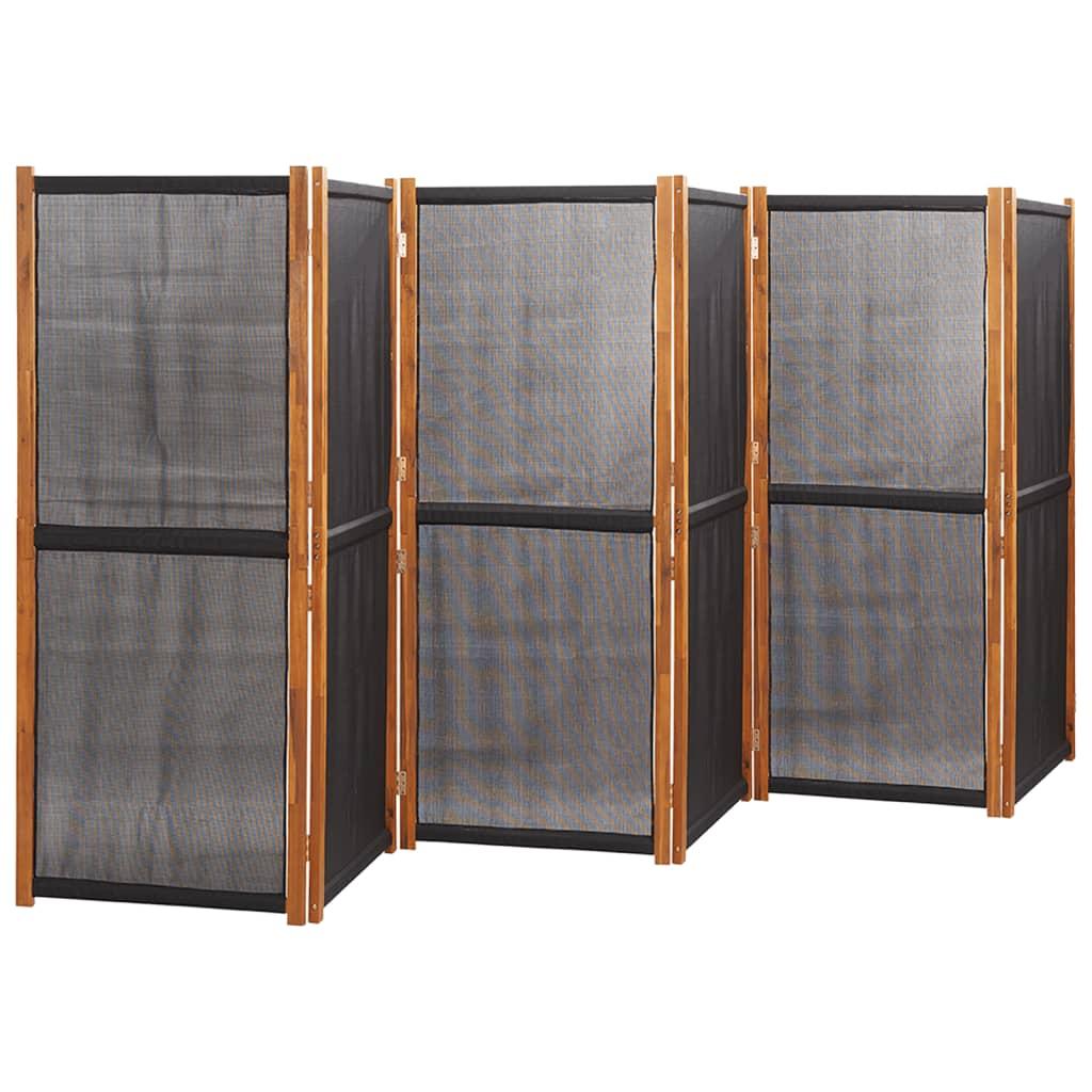 Biombo divisor de 6 paneles gris antracita 240x180 cm