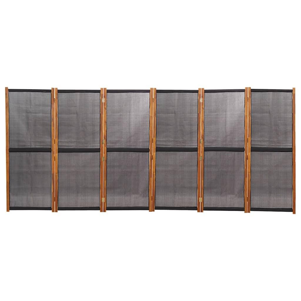 Biombo divisor de 6 paneles gris antracita 240x180 cm