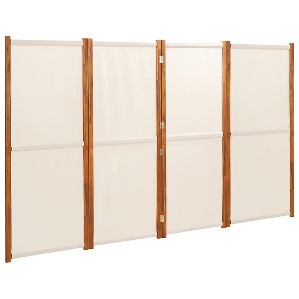 Biombo divisor de 4 paneles gris antracita 200x180 cm