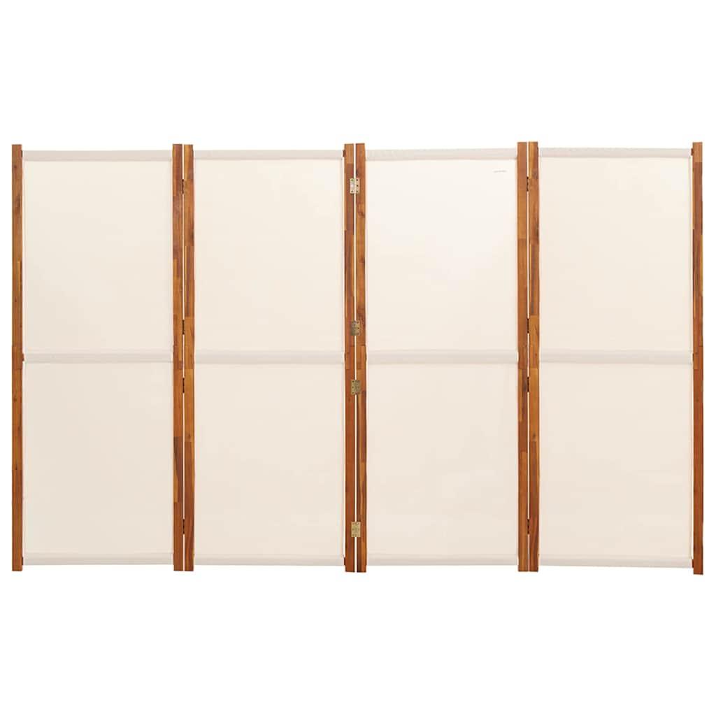 Biombo divisor de 4 paneles gris antracita 200x180 cm