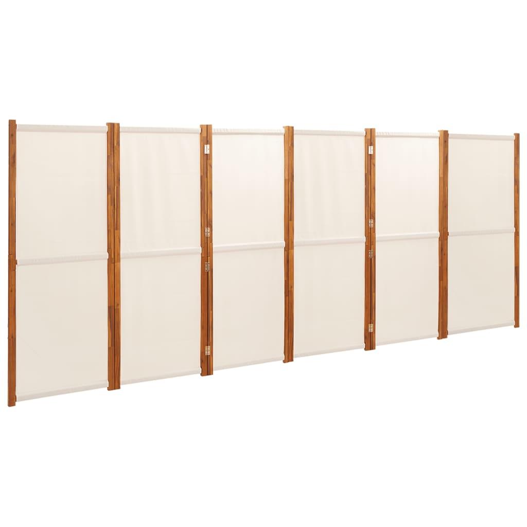 Biombo divisor de 6 paneles gris antracita 240x180 cm